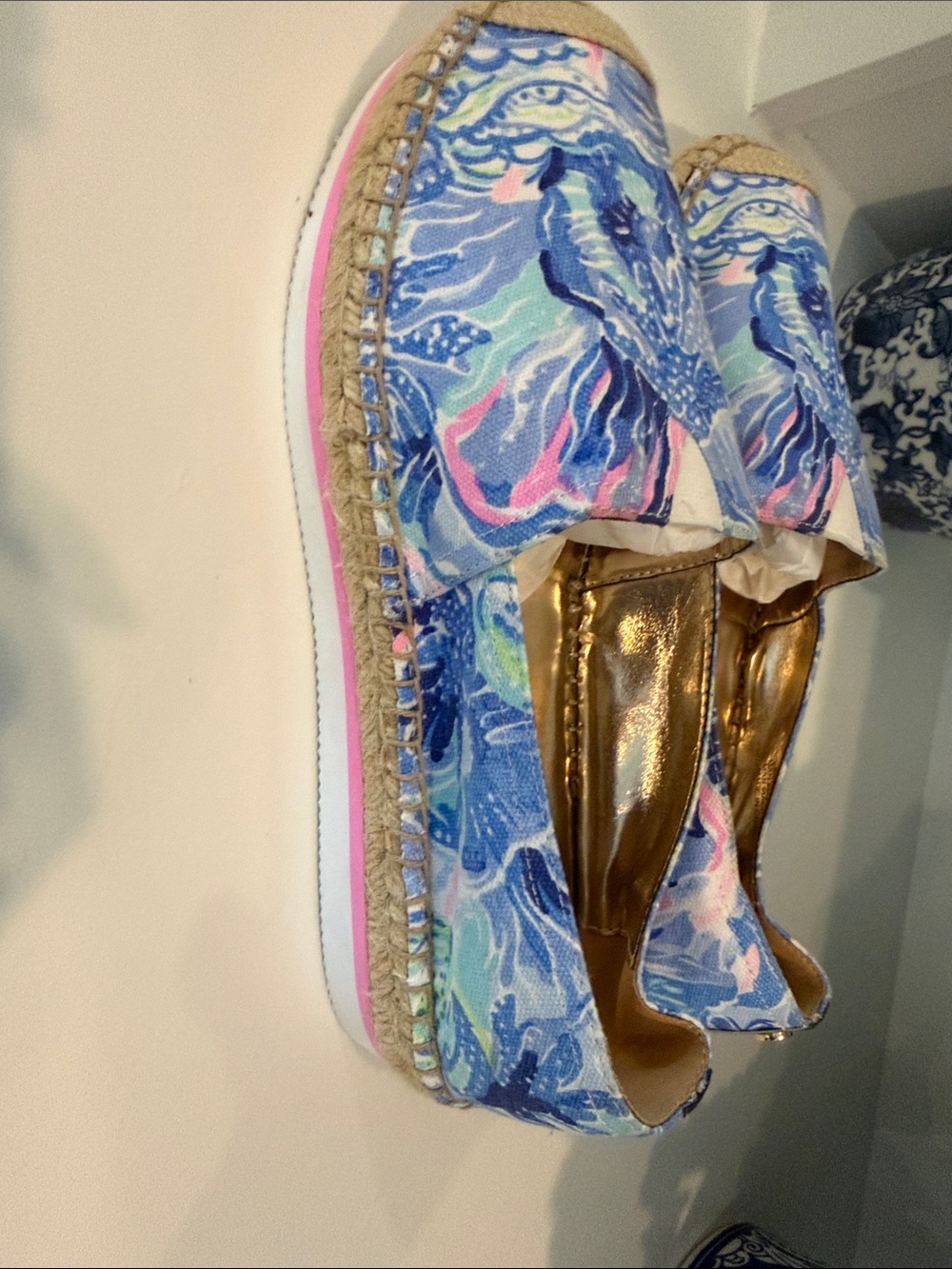 Lilly Pulitzer Marlo Espadrilles – Saltwater Blue Shade Seekers - Picture 3 of 5